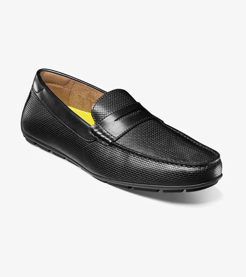 Florsheim Shoes Motor Moc Toe Penny Driver Black Size 7