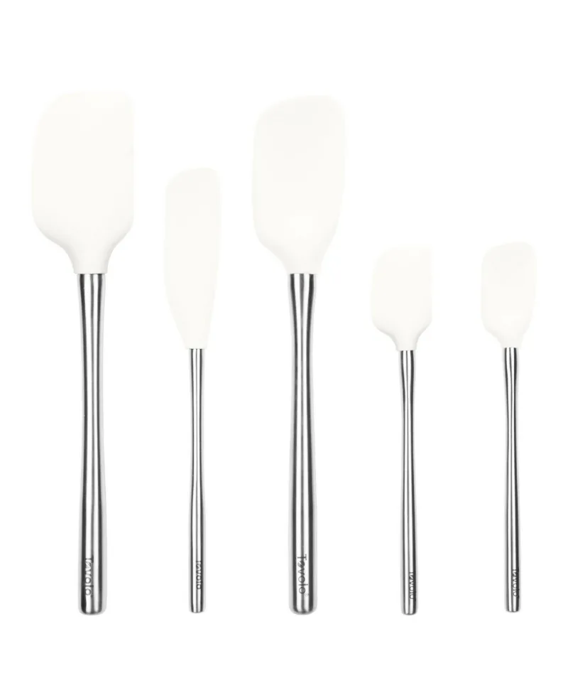 Tovolo Flex-Core 5-Pc. Stainless Steel Handle Spatula Set - White
