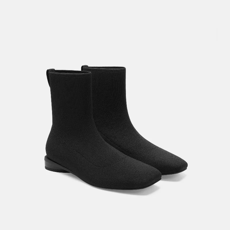 VIVAIA Square-Toe Ankle Boots (Marsa)|BLACK|US 6