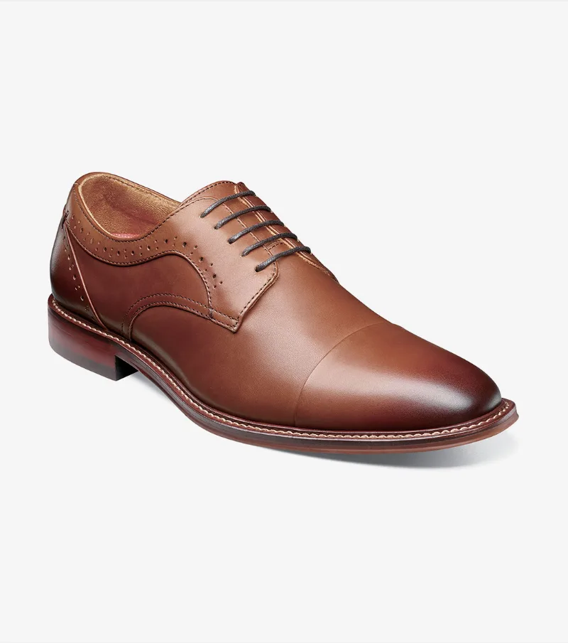 Stacy Adams Shoes Maddox Cap Toe Oxford Chocolate Size 10