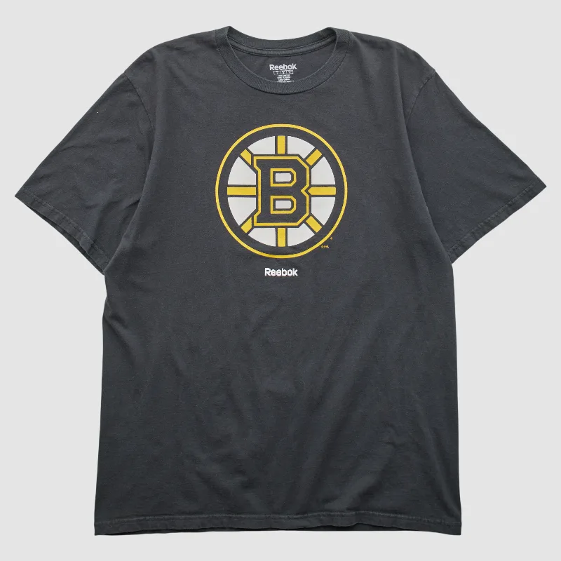 Boston Bruins Reebok 2010s T-shirt - Black - S by Fanatics Real Vintage