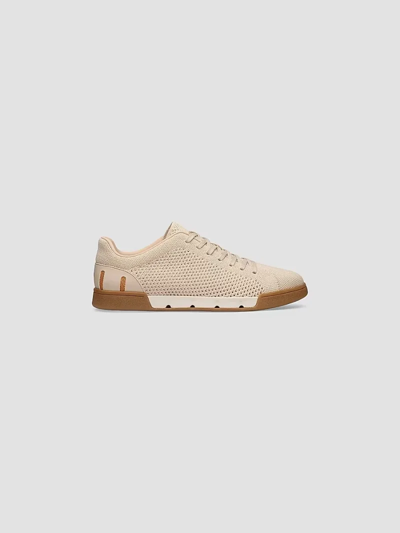 Swims Men's Breeze Tennis Knit Low-Top Sneakers - Warm Sand - Size 10
