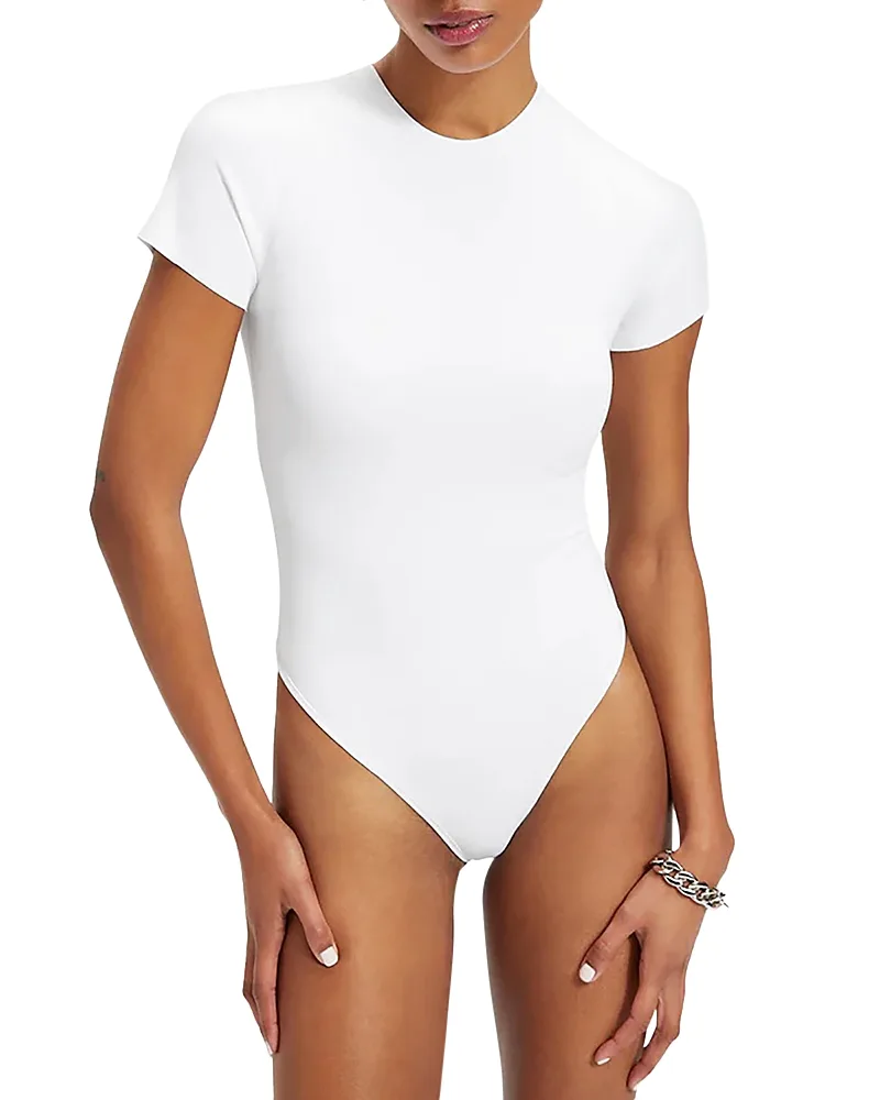Good American Short Sleeve Scuba Bodysuit