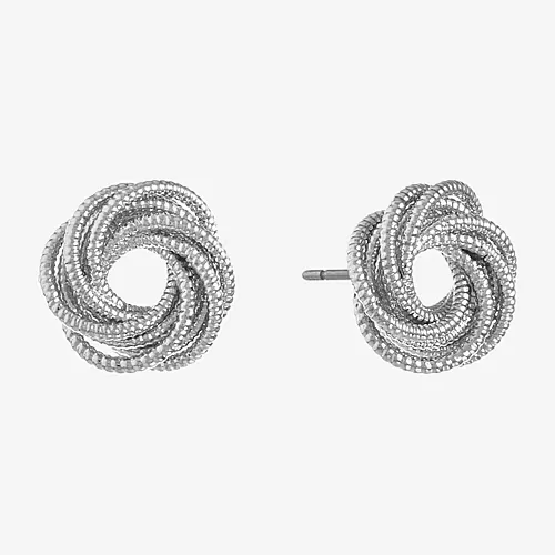 Monet Jewelry Silver Tone Button 14mm Stud Earrings, One Size, Silver