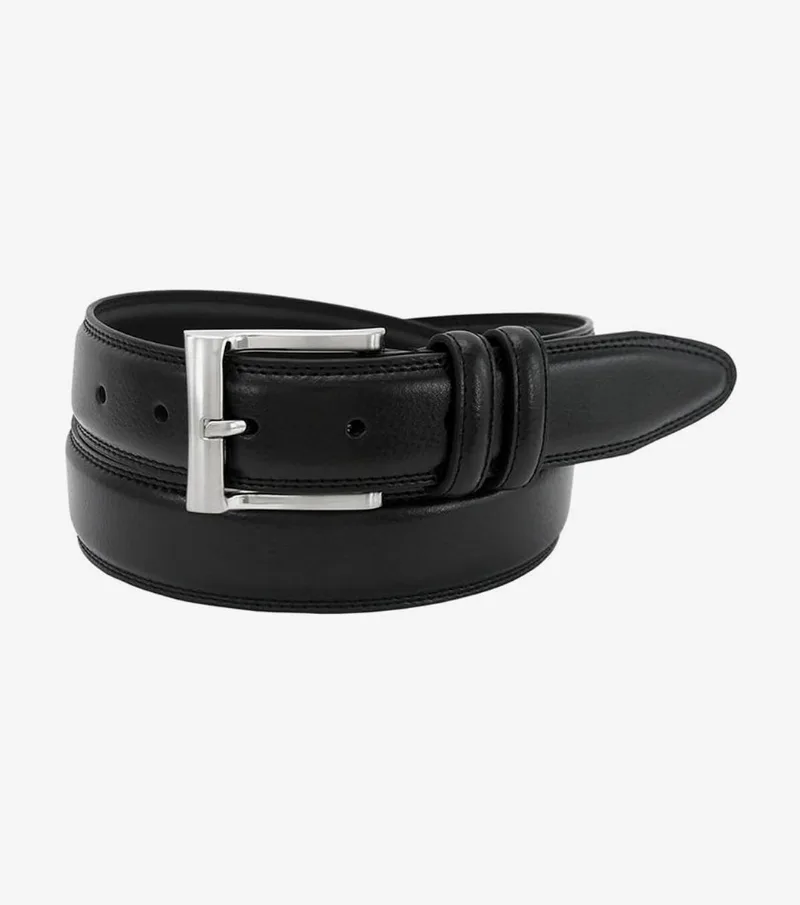 Florsheim Shoes Martin XL Pebble Grain Leather Belt Black Size 54