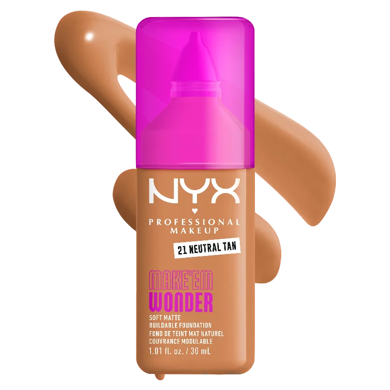 NYX Professional Makeup Make ’em Wonder™ Soft Matte Buildable Foundation | Nyx Cosmetics | Neutral Tan