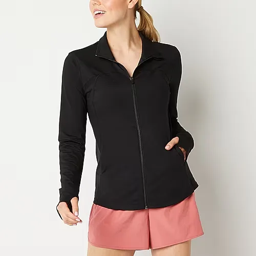 Xersion EverUltra-Lite Womens Lightweight Softshell Jacket, Large, Black