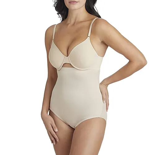 Underscore Tummy Tux Hi Waist Control Brief, Small, Beige