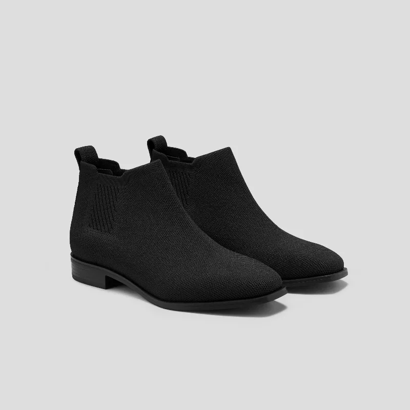 VIVAIA Square-Toe Water-Repellent Ankle Boots (Ryan Pro)|BLACK|US 5.5