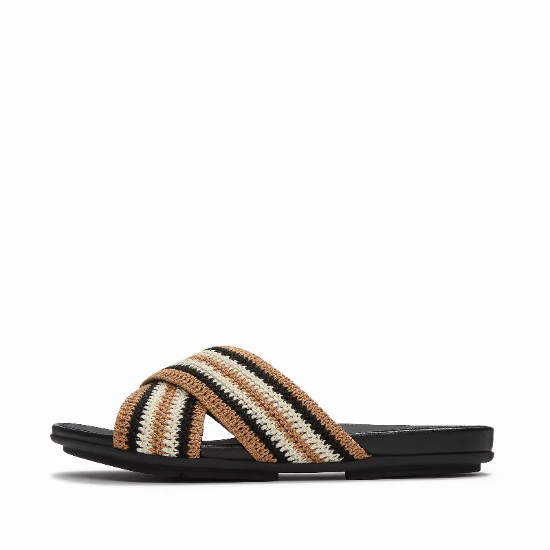 GRACIE Stripe-Webbing Cross Slides