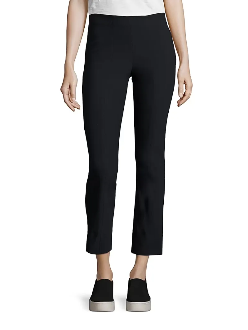 Vince Women's Bobbi Stitch-Front Seamed Mid-Rise Leggings - Coastal Blue - Size Medium