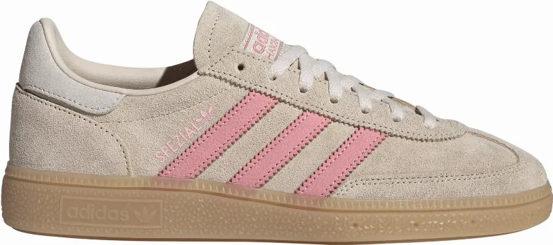 adidas Women's Handball Spezial Shoes, Size 9.5, Crystal Linen/Pink Spark/Wonder White