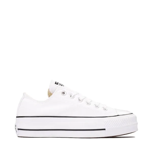 Womens Converse Chuck Taylor All Star Clean Lift Low-Top Sneaker - White