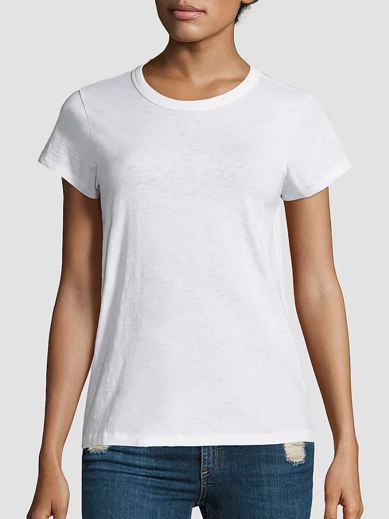 rag & bone Women's The Slub Tee - Bright White - Size XS