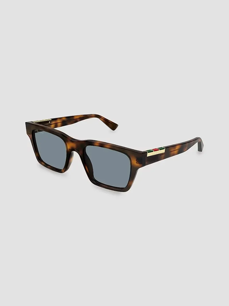 Gucci Men's Subtle Web GG 51MM Square Sunglasses - Havana Grey