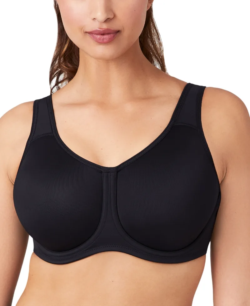 Wacoal Women's Simone Sport Hight Impact Underwire Bra 855170, Up to I Cup - Black