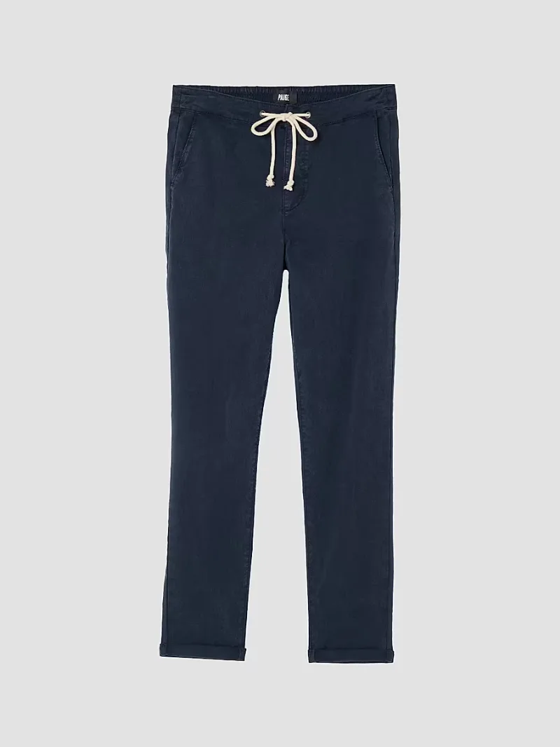Paige Men's Fraser Drawstring Chino Pants - Vintage Deep Anchor - Size 33