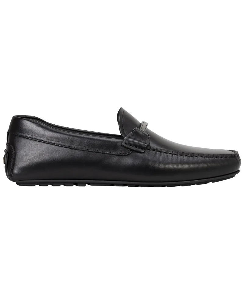 Boss Men's Noel Slip-On Round Toe Loafers - Black