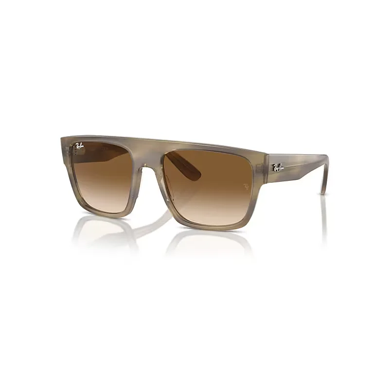 Ray-Ban Drifter Sunglasses Striped Green Frame Brown Lenses 57-20