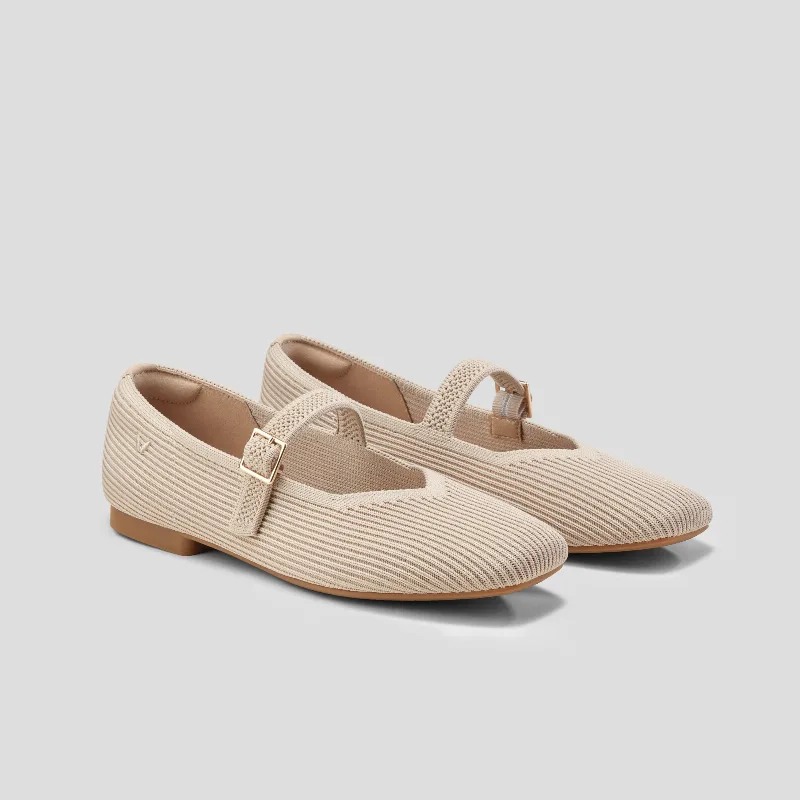 VIVAIA Square-Toe Mary Janes (Margot Mary Jane)|ALMOND|US 10