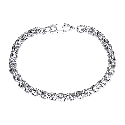 J.P. Army Men's Jewelry Stainless Steel 8 1/2 Inch Wheat Chain Bracelet, One Size