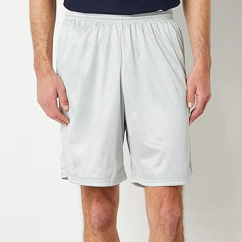 Champion Mens 8 1/2" Mid Rise Workout Shorts, Xx-large, Gray