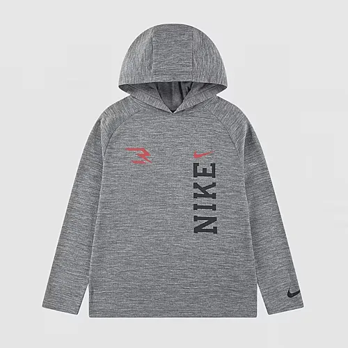 Nike 3BRAND by Russell Wilson Big Kid Boys Hooded Long Sleeve Regular Fit Thermal Top, Medium, Gray