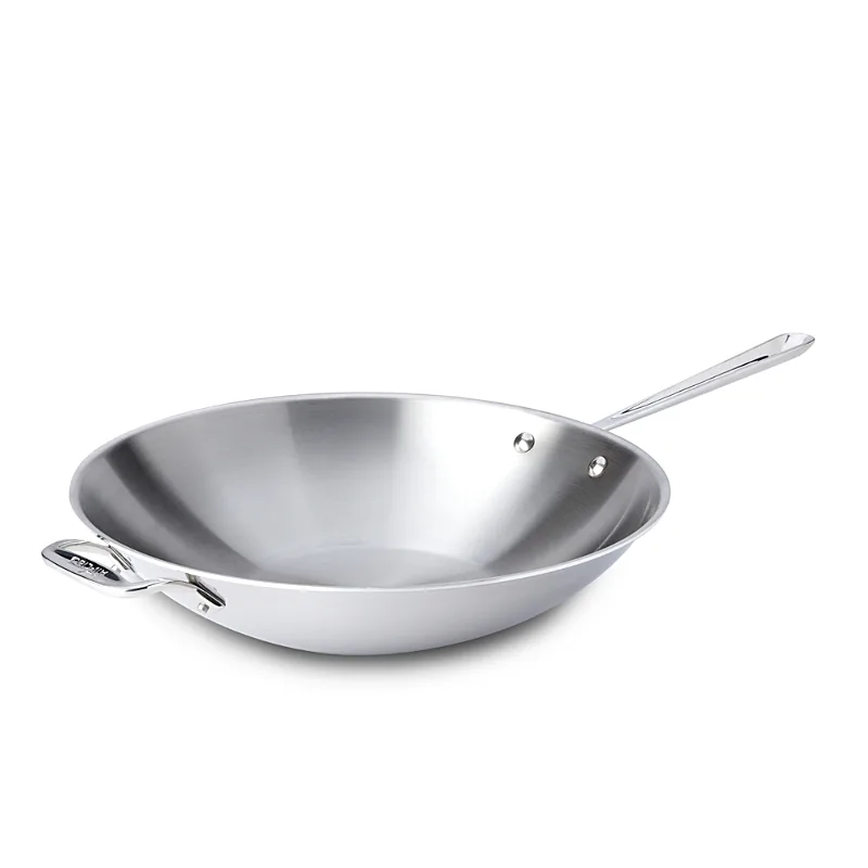 D3 Stainless Steel 14 Open Stir Fry Pan