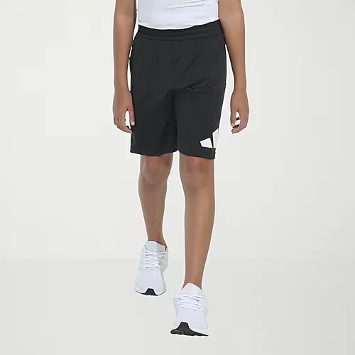 adidas Big Kid Boys Mid Rise Pull-On Short, Large (14-16), Black
