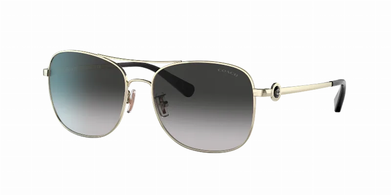 COACH Woman Sunglasses C6177  -  Frame color: Shiny Light Gold, Lens color: Grey Gradient
