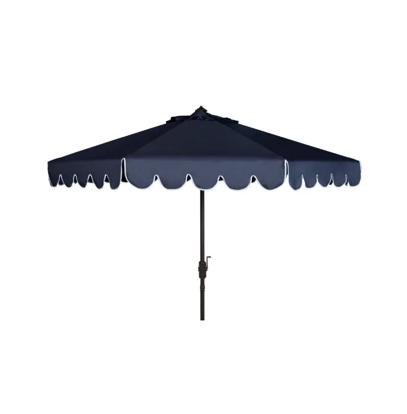 Augusta Home Venice 11Ft Round Crank Umbrella - Navy/white