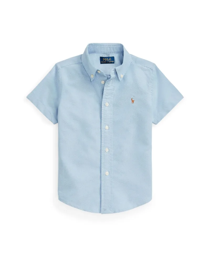 Polo Ralph Lauren Toddler and Little Boys Oxford Short-Sleeve Shirt - BSR Blue