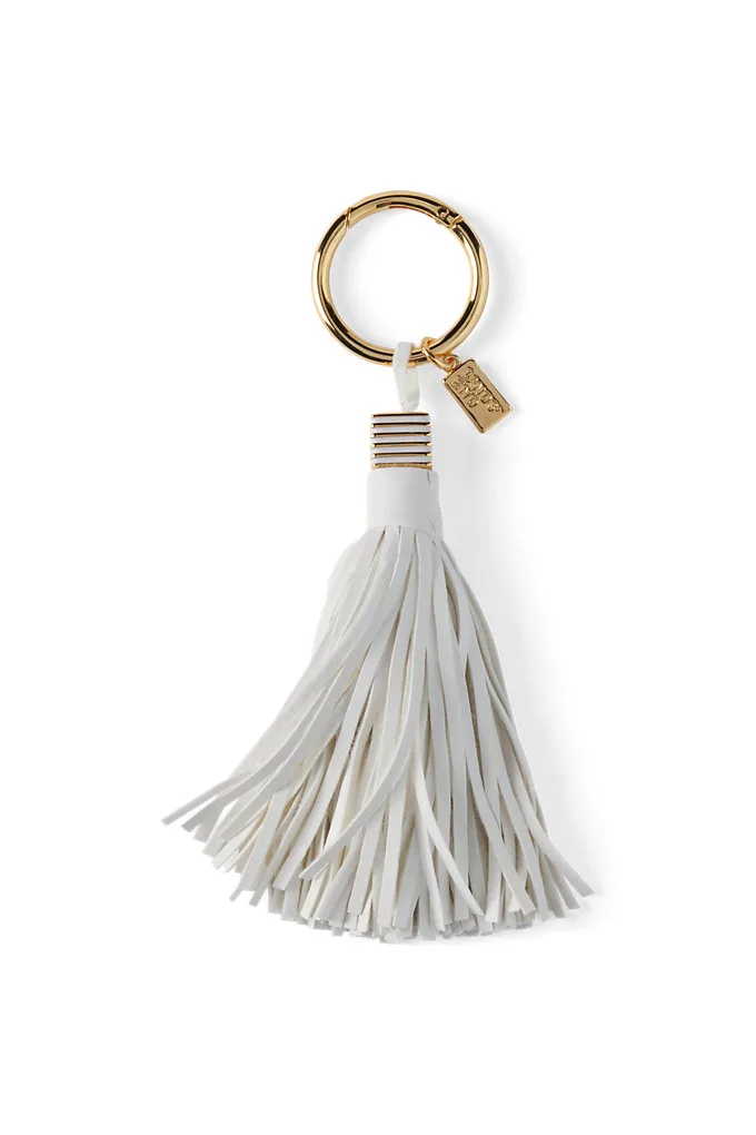 Tassel Bag Charm - Lands' End - White