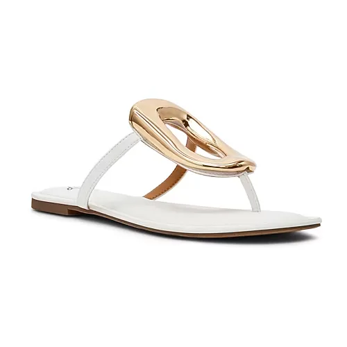 DV8 Womens Genoveev Slide Sandals, 6 1/2 Medium, White