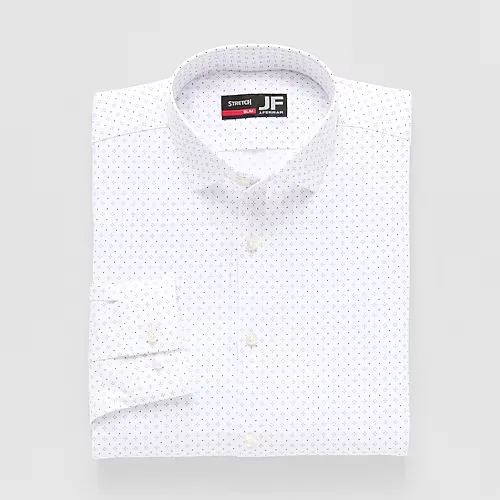 J. Ferrar Trutemp365 Mens Slim Fit Wrinkle Free Long Sleeve Dress Shirt, 16-16.5 32-33, Gray