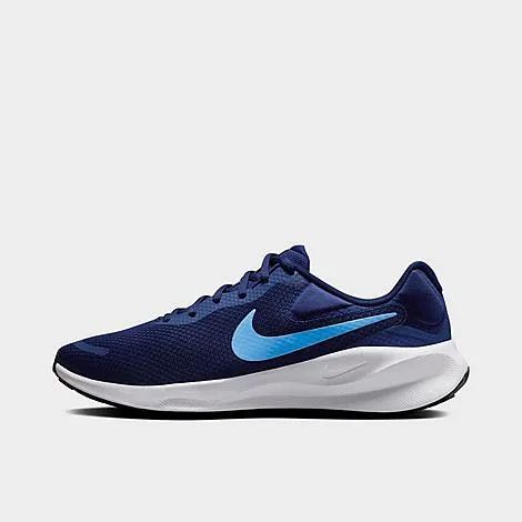 Nike Men's Revolution 7 Road Running Shoes in Blue Void/White/Black Size: 12.0