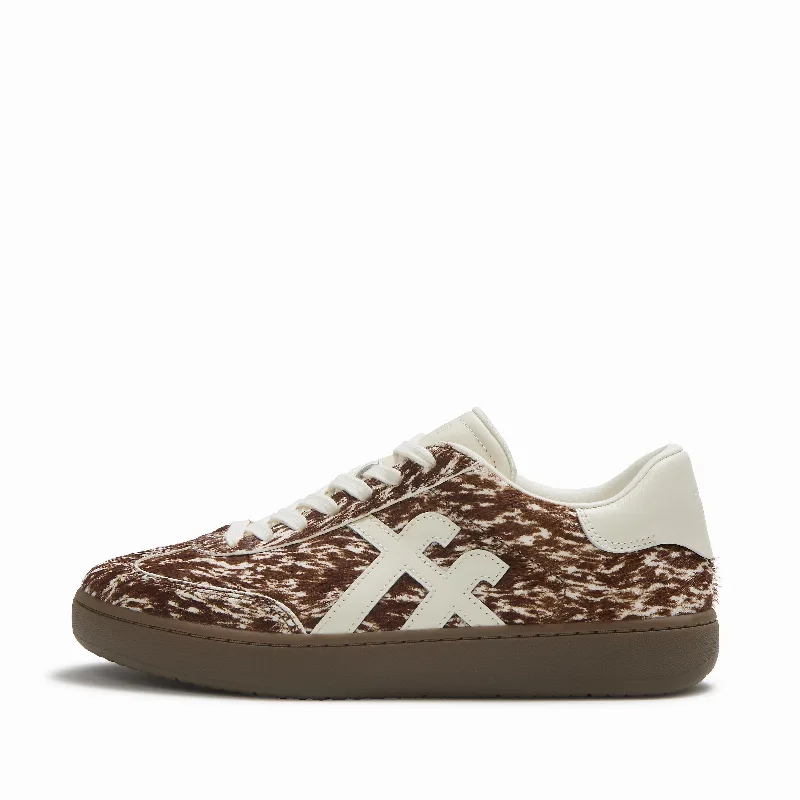 THE DASH FF Leather Pony-Hair Sneakers