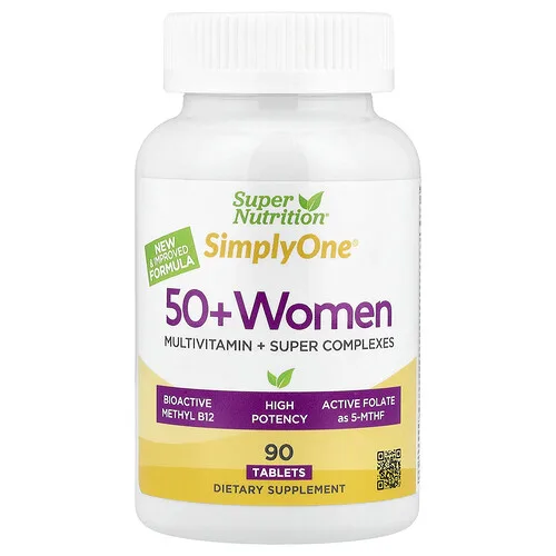 Super Nutrition, Simply One®, 50+ Women Multivitamin with Super Complexes, 90 Tablets