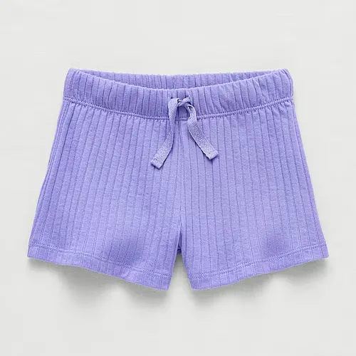 Okie Dokie Toddler & Little Girls Pull-On Short, 18 Months, Purple