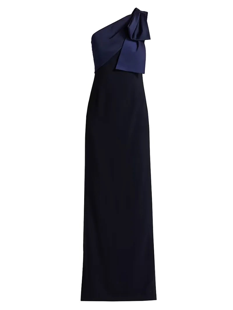 SACHIN BABI Women's Estrella Stretch-Crepe One-Shoulder Gown - Midnight - Size 0