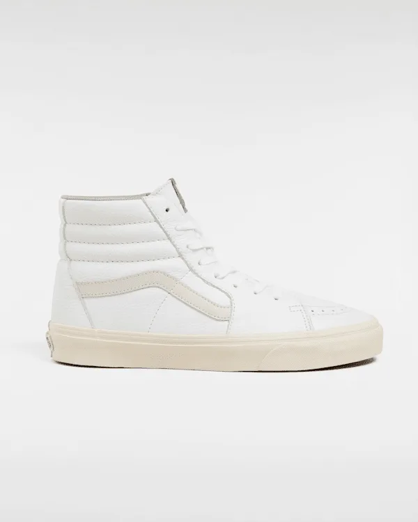 Vans - Zapatillas Sk8-Hi de cuero de primera calidad, Hombre, Blanco, Talla: 36