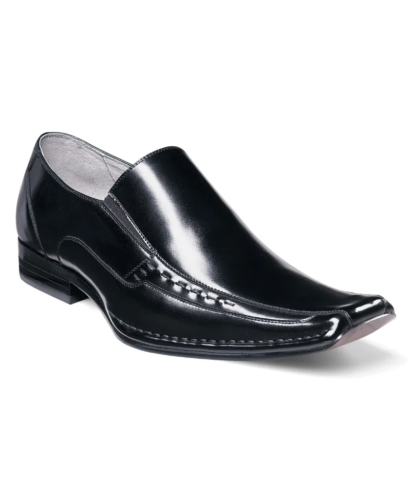 Stacy Adams Men's Templin Leather Bike Toe Loafers - Black