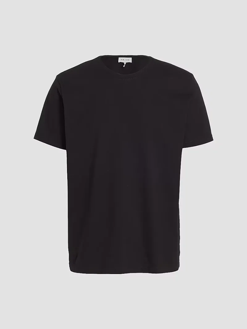FRAME Men's Logo Cotton T-Shirt - Noir - Size XS