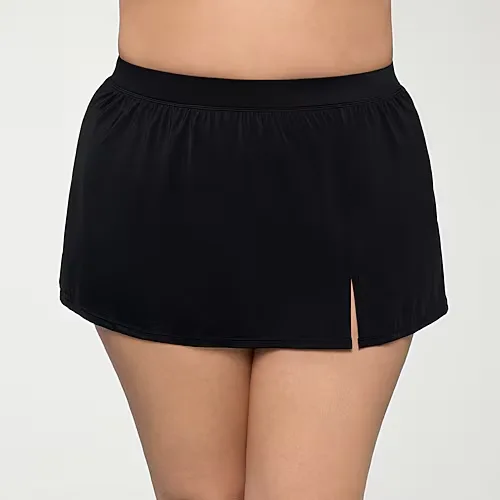 Sonnet Shores Womens Comfort Waistband Plus Swim Skirt, 20w, Black