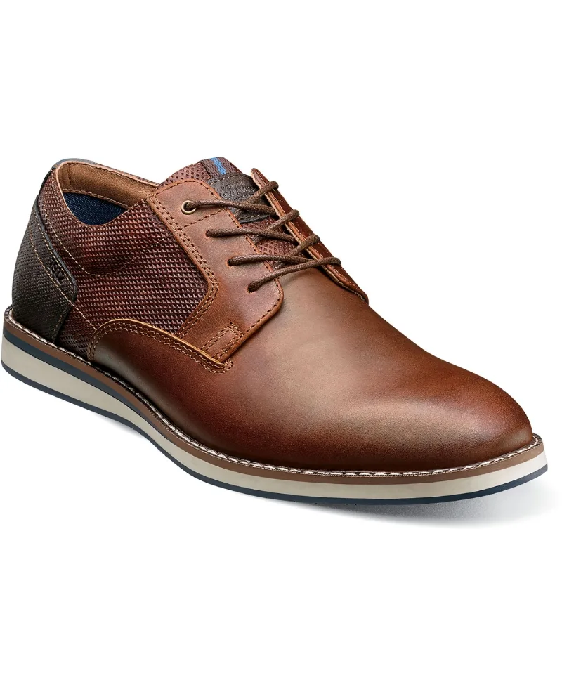 Nunn Bush Men's Circuit Plain Toe Lace-Up Oxford - Brandy