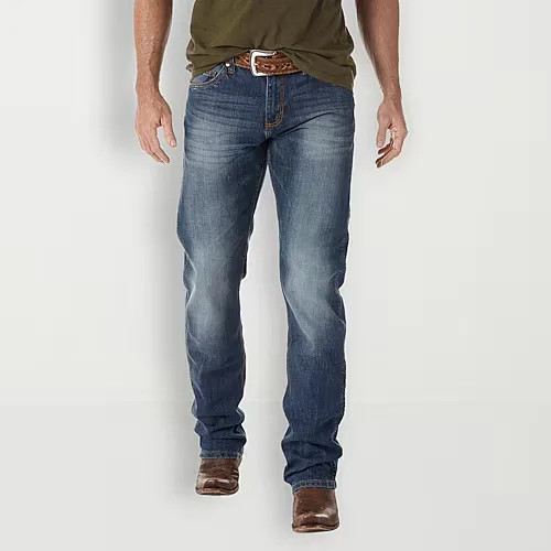 Wrangler Retro Mens Slim Fit Straight Leg Jean, 32 32, Blue