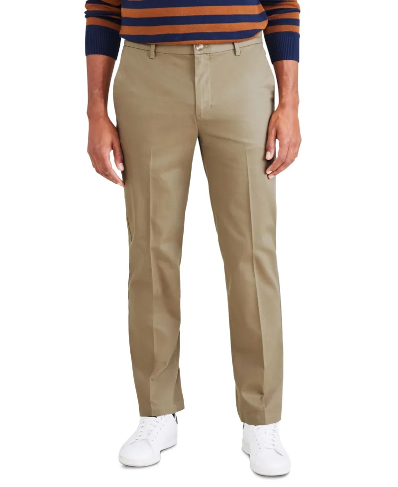 Dockers Men's Signature Straight Fit Iron Free Khaki Pants with Stain Defender - New British Khaki
