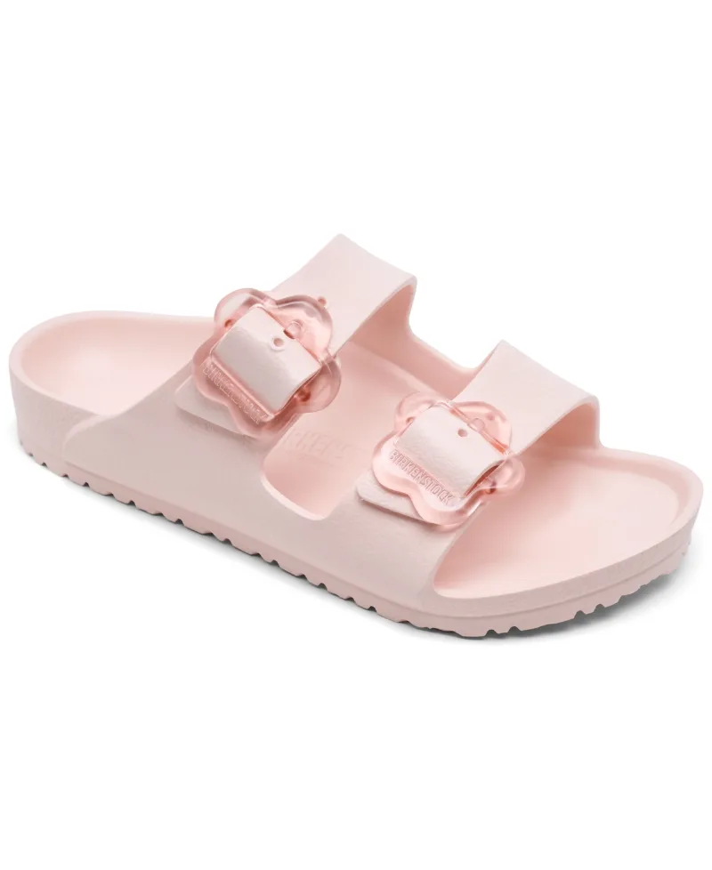 Birkenstock Little Girls Arizona Eva Flower Sandals from Finish Line - Light Rose