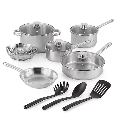 Cooks Stainless Steel 13-pc. Cookware Set, One Size, Stainless Steel
