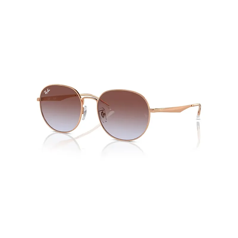 Ray-Ban Rb3727d Sunglasses Rose Gold Frame Blue Lenses 57-19